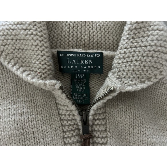 Vintage Lauren Ralph Lauren Hand Knit Wool Style Pheasant Hunting Sweater Small - Picture 4 of 12
